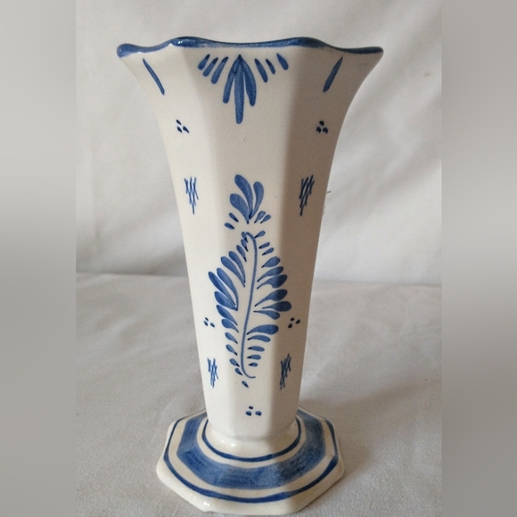 Vintage Delfts Blue Holland - Hand Painted Vase - Signed Numbered - Picture 3 of 8